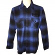 Dragstrip Kustom  New Checkered Lumber Jack Shirt in Black and Blue